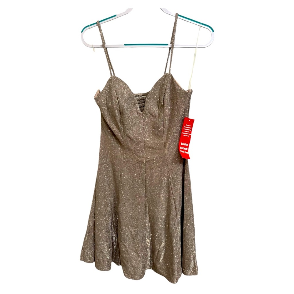 Glitter sparkle Social Couture flare mini dress.